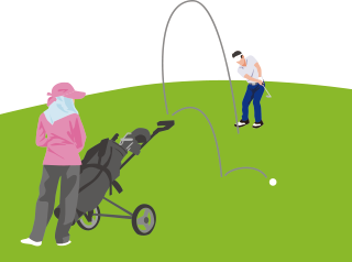 ストロークした球が 偶然に何かに当たる