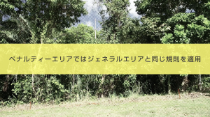 19． ペナルティエリアではジェネラルエリアと同じ規則を適用